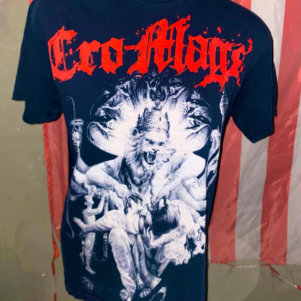 Crow-mags VTG Band tee Punk Rock music T-Shirt - Gildan tag S SMALL M US VINTAGE
